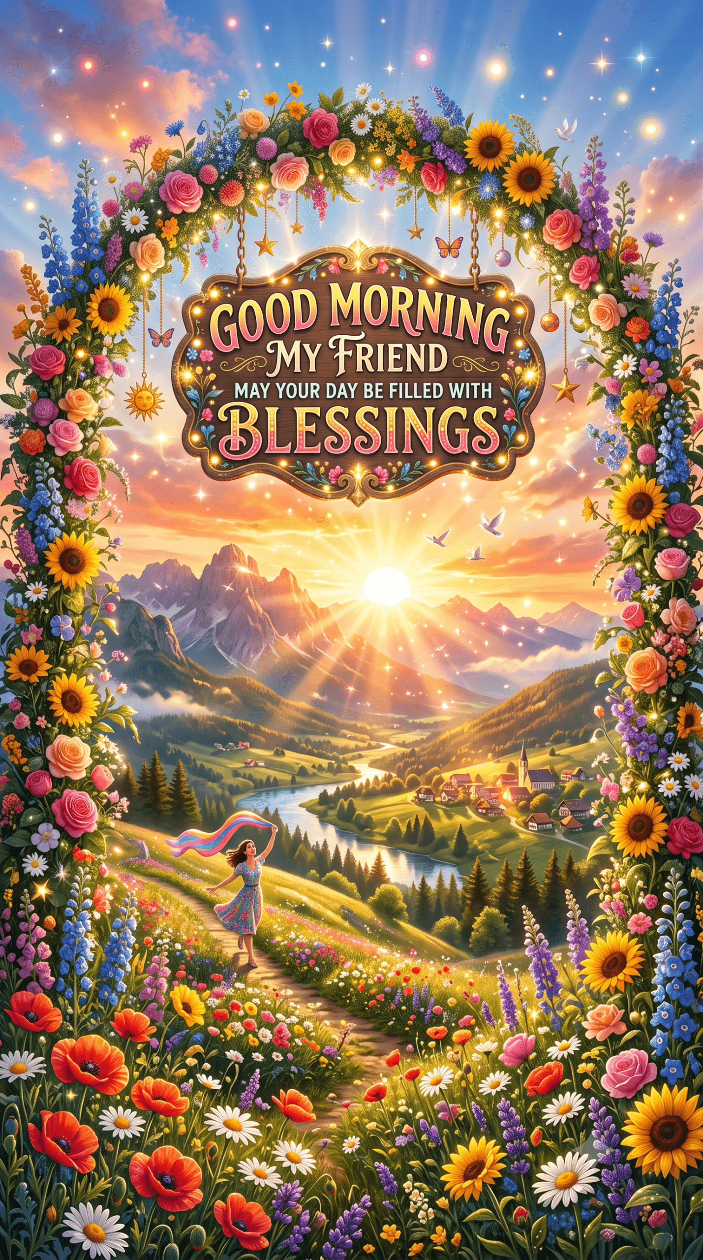 Good Morning Friend Day Filled With Blessings Ecard