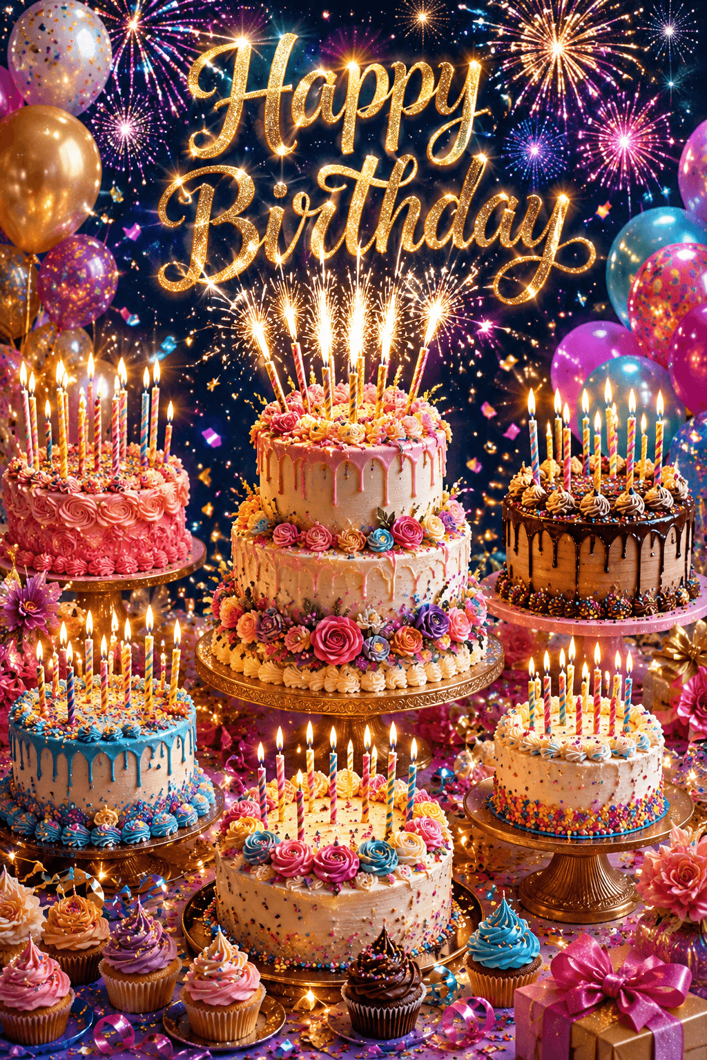 Happy Birthday Cakes Ecard