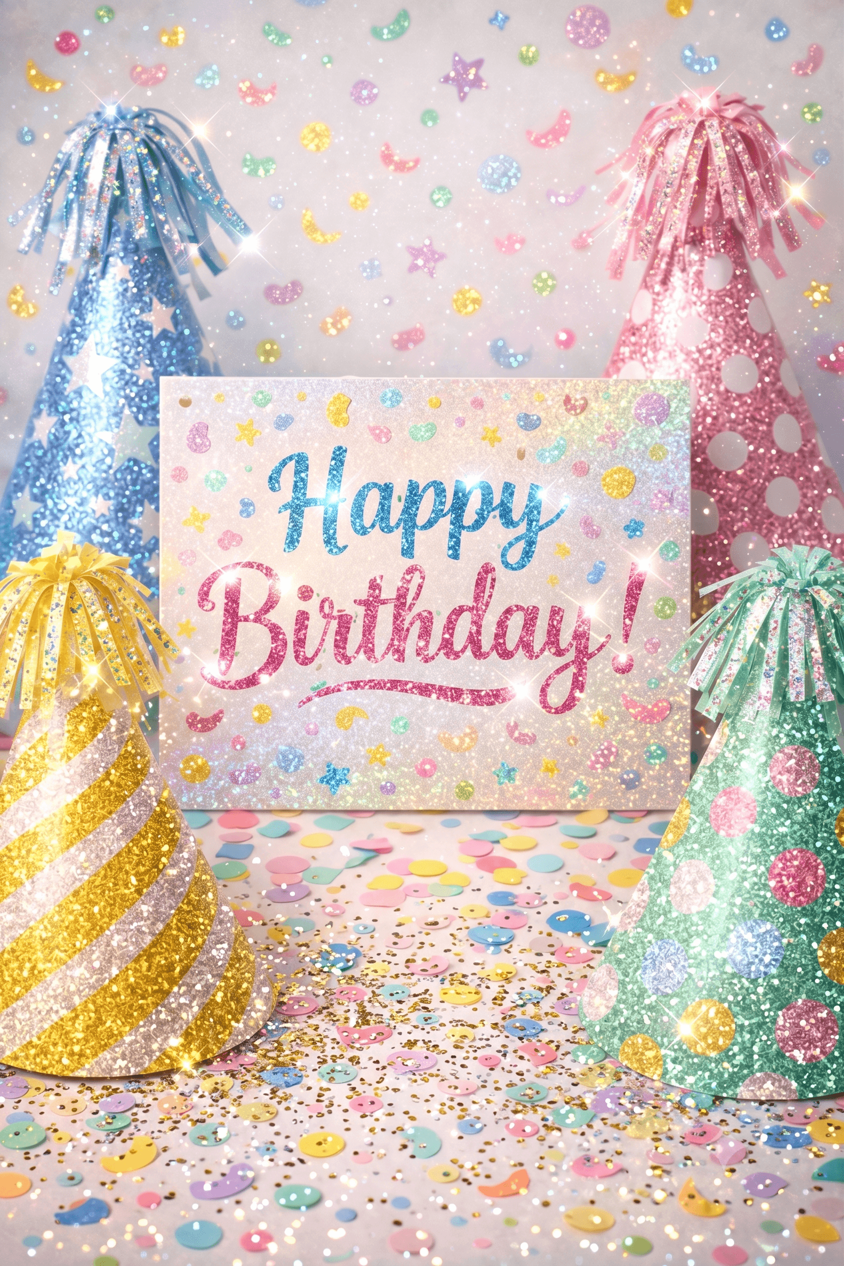 Happy Birthday Party Hats Ecard