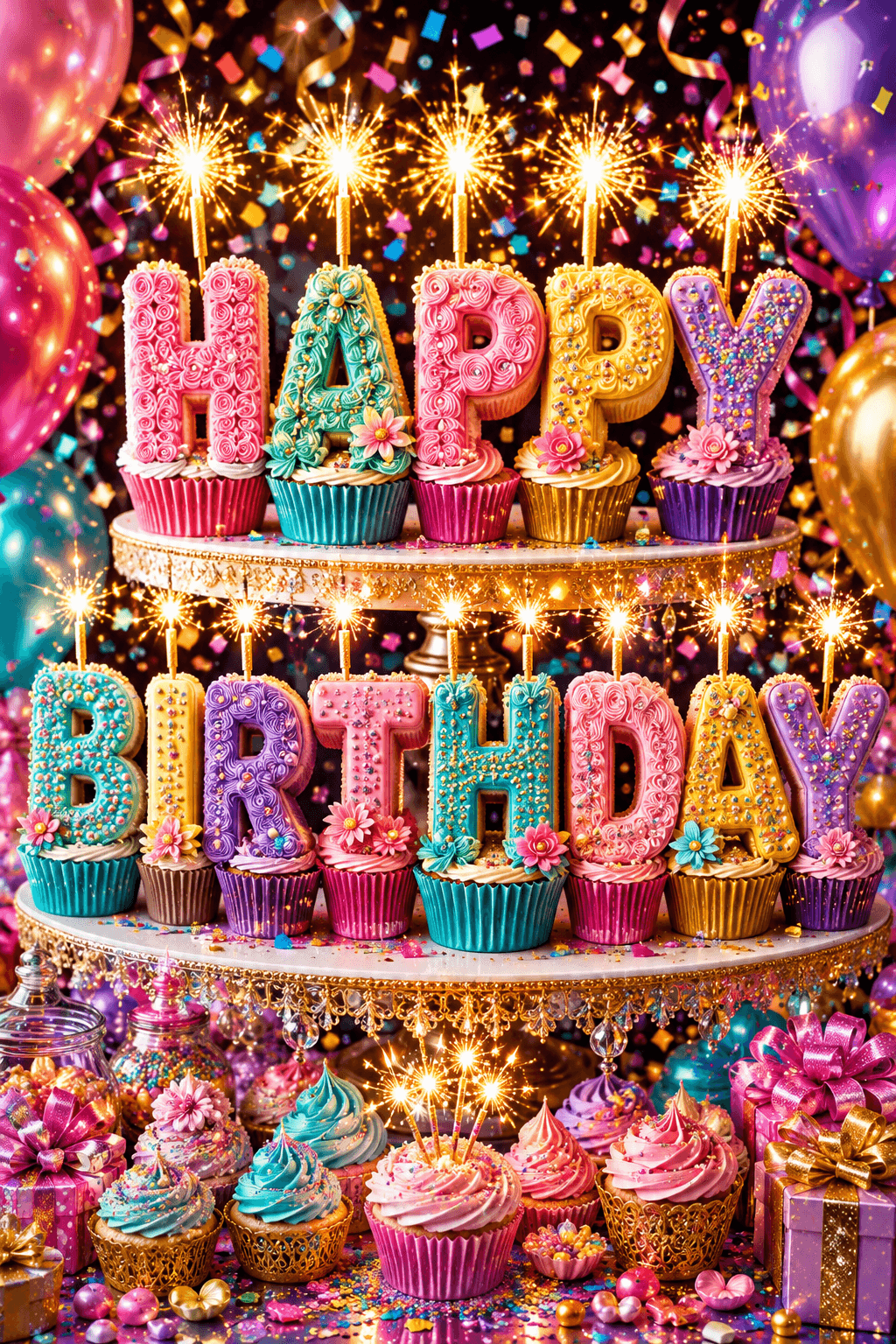 Happy Birthday Cupcakes Ecard