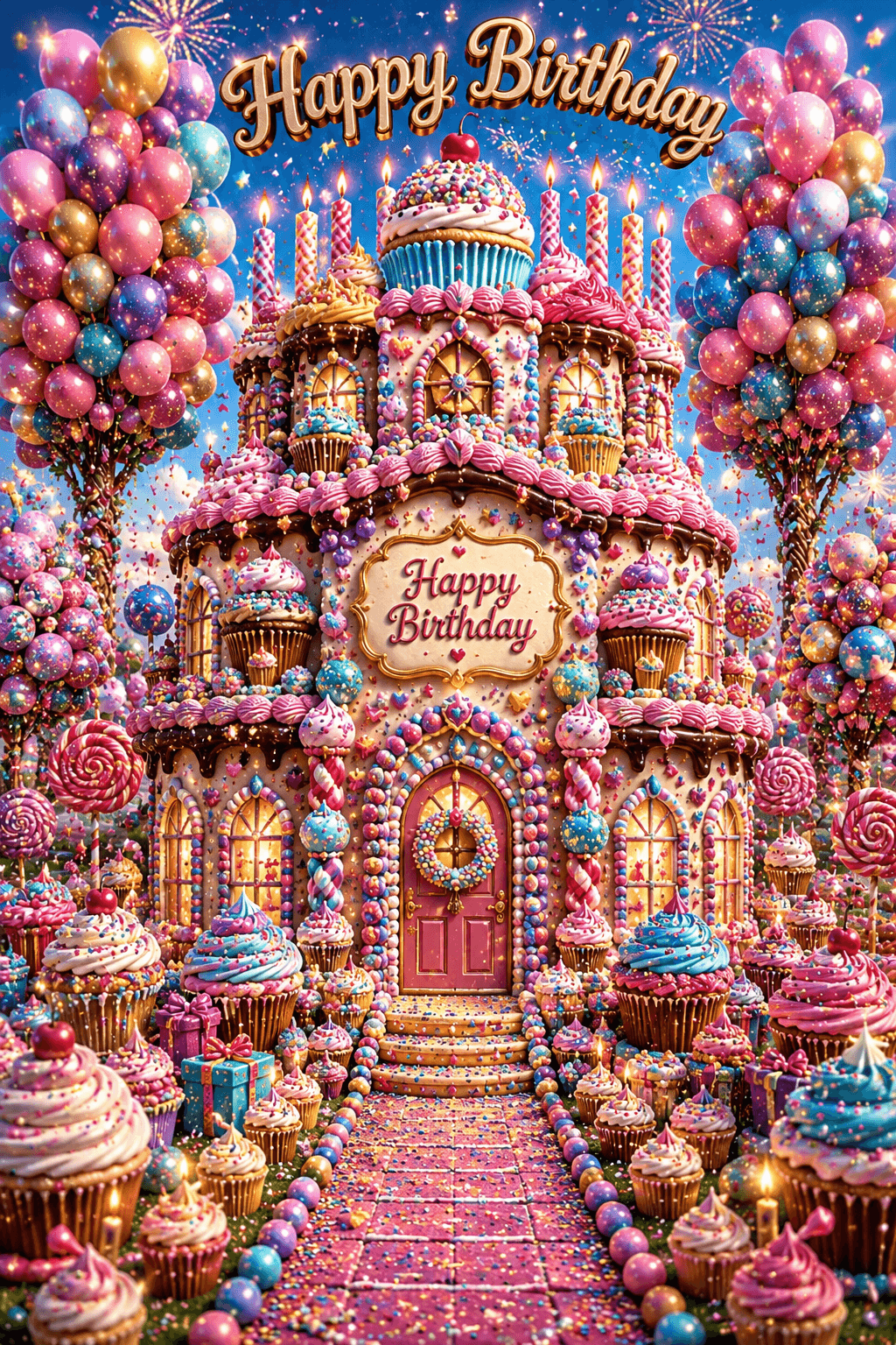 Happy Birthday Sweets House Ecard