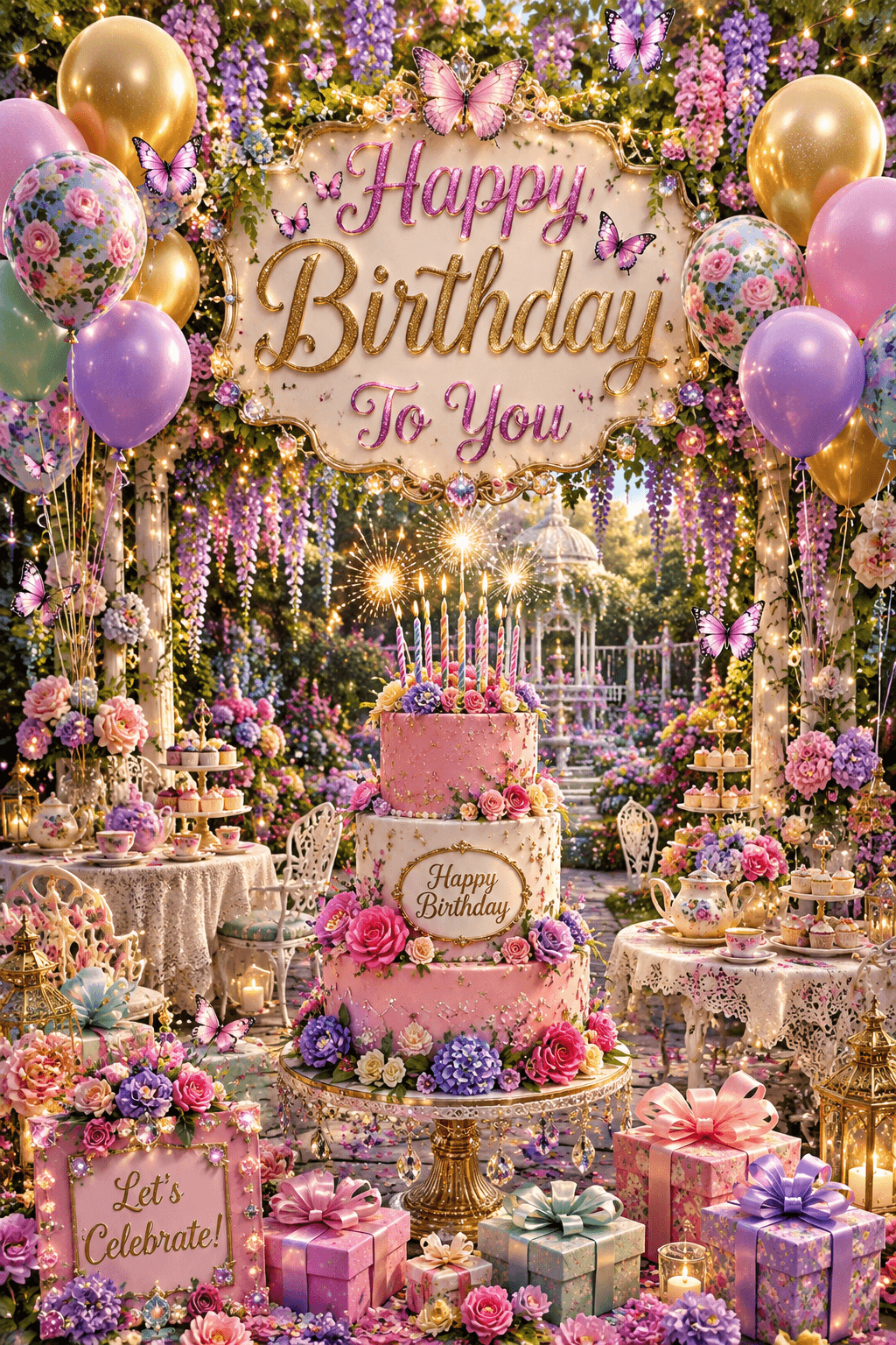 Happy Birthday To You Garden Party Ecard