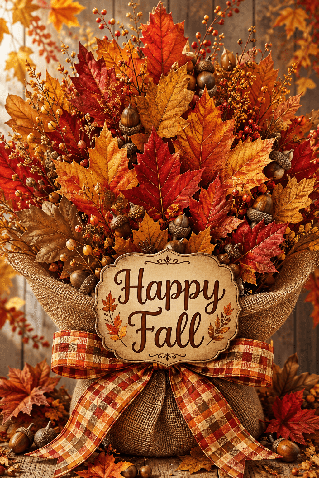 Happy Fall Leaves Arrangement Ecard
