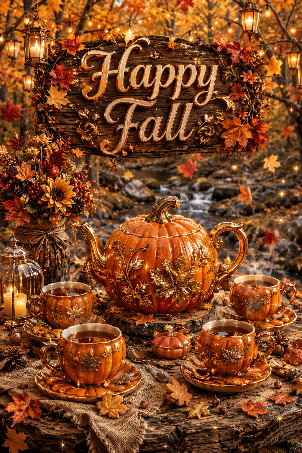 Happy Fall Tea Party Ecard