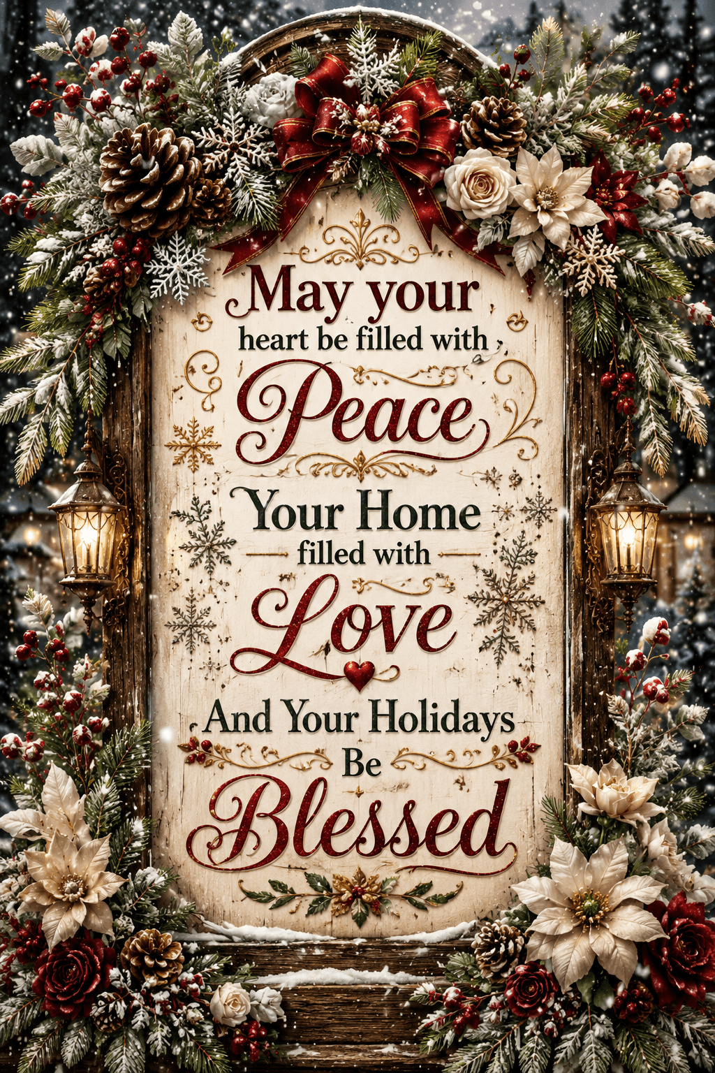 Peace Love And Blessed Holidays Ecard