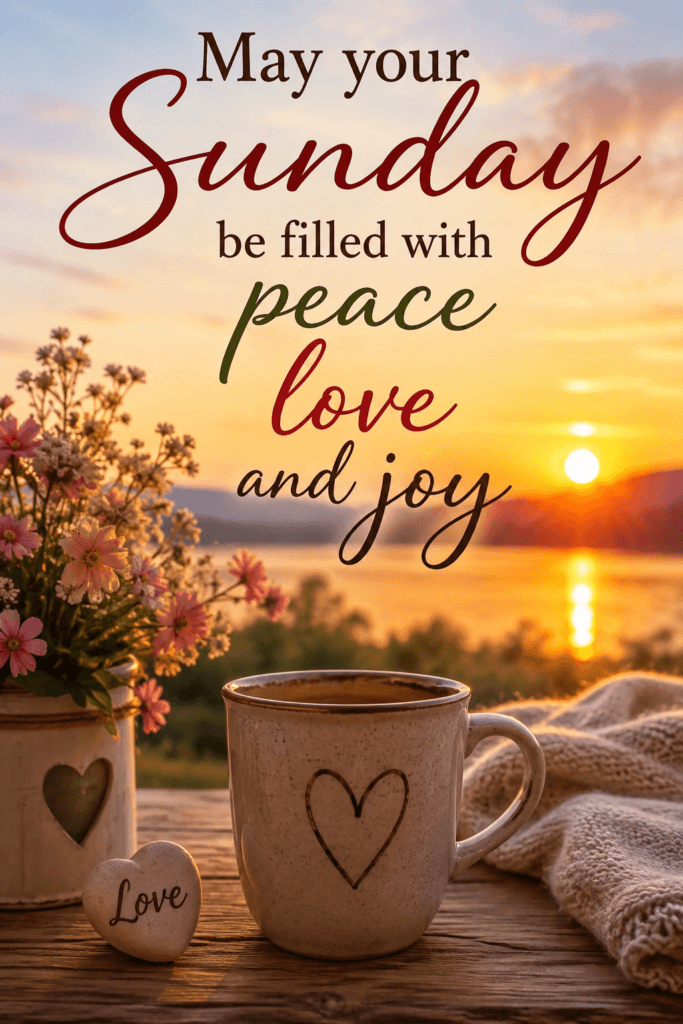 Sunday Filled With Peace Love And Joy Ecard