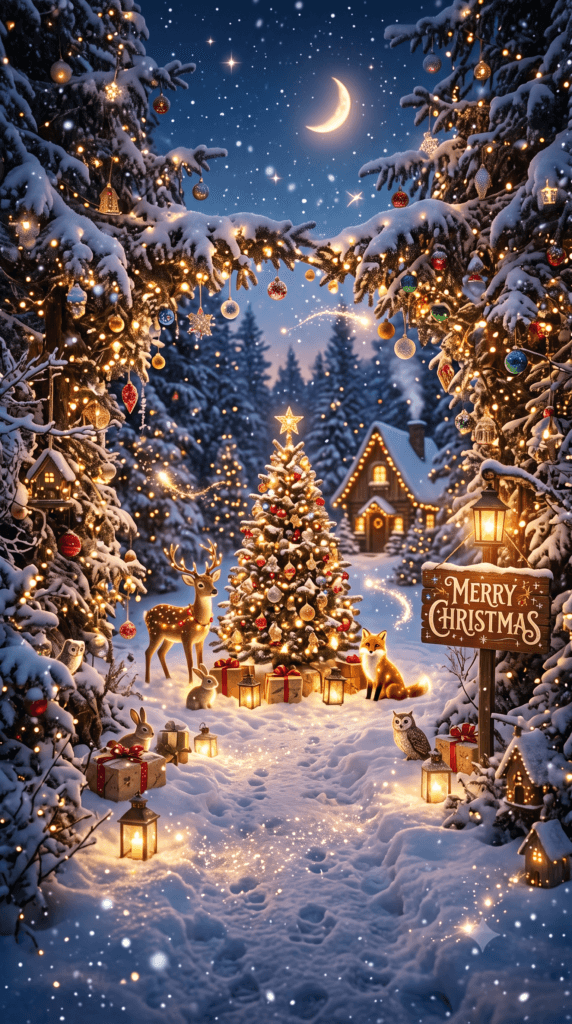 Merry Christmas Woodland Celebration Ecard