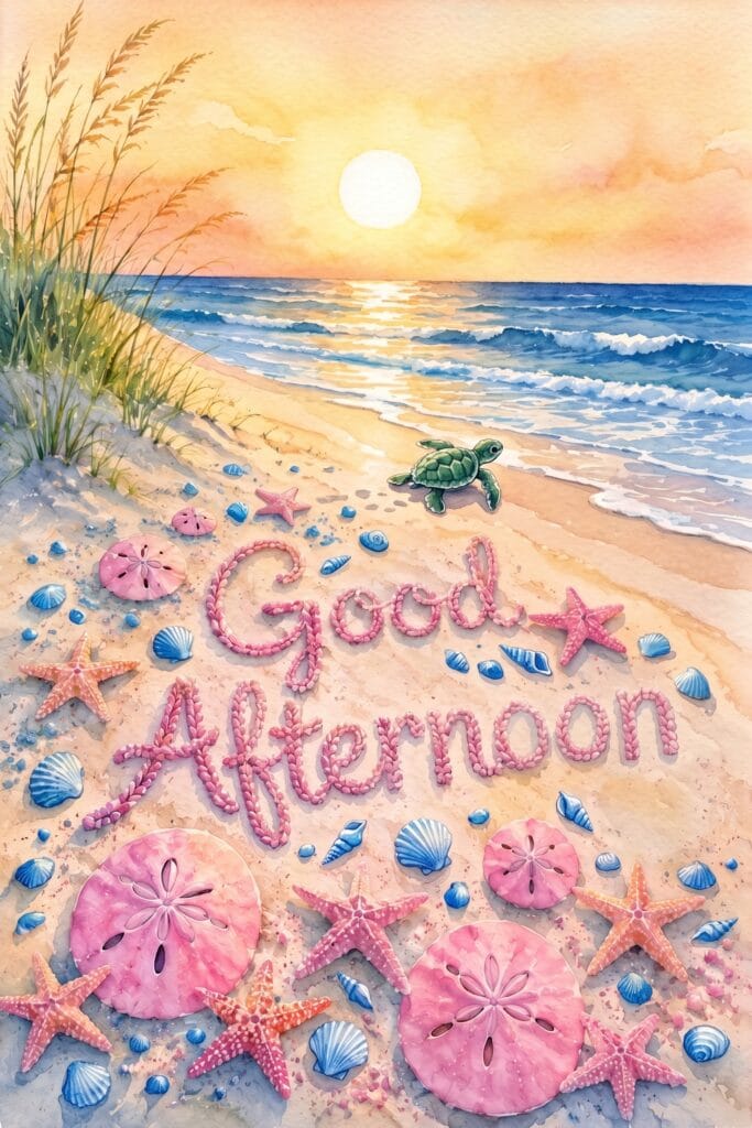 Sea Shells Good Afternoon Ecard