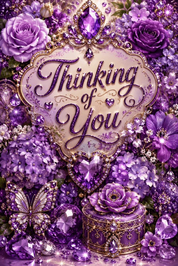 Thinking Of You Purple Ecard