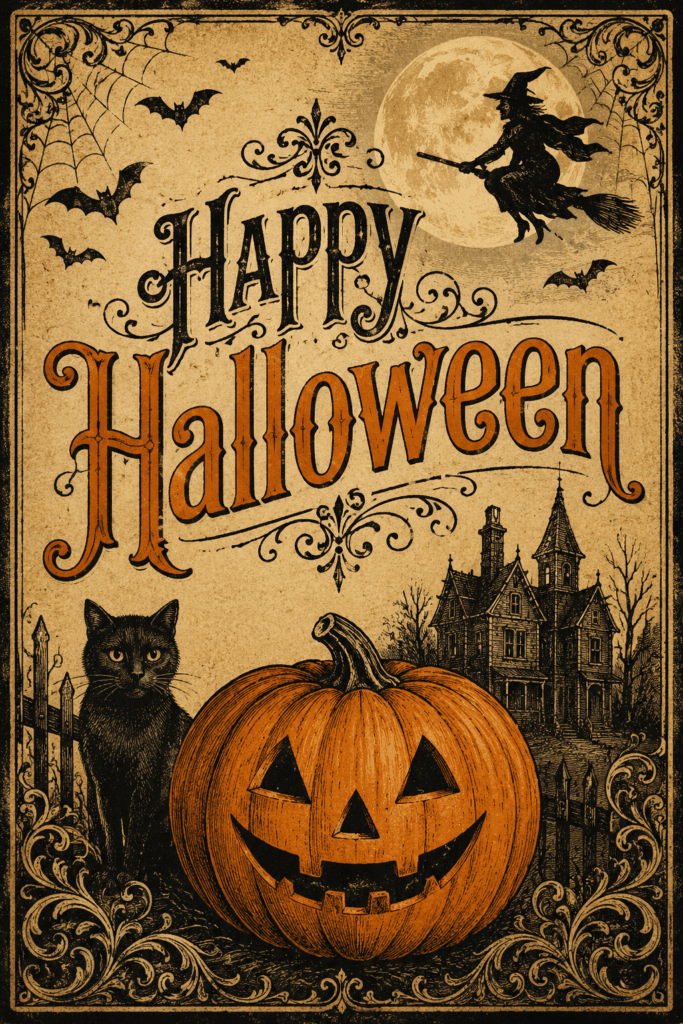 Vintage Happy Halloween Ecard