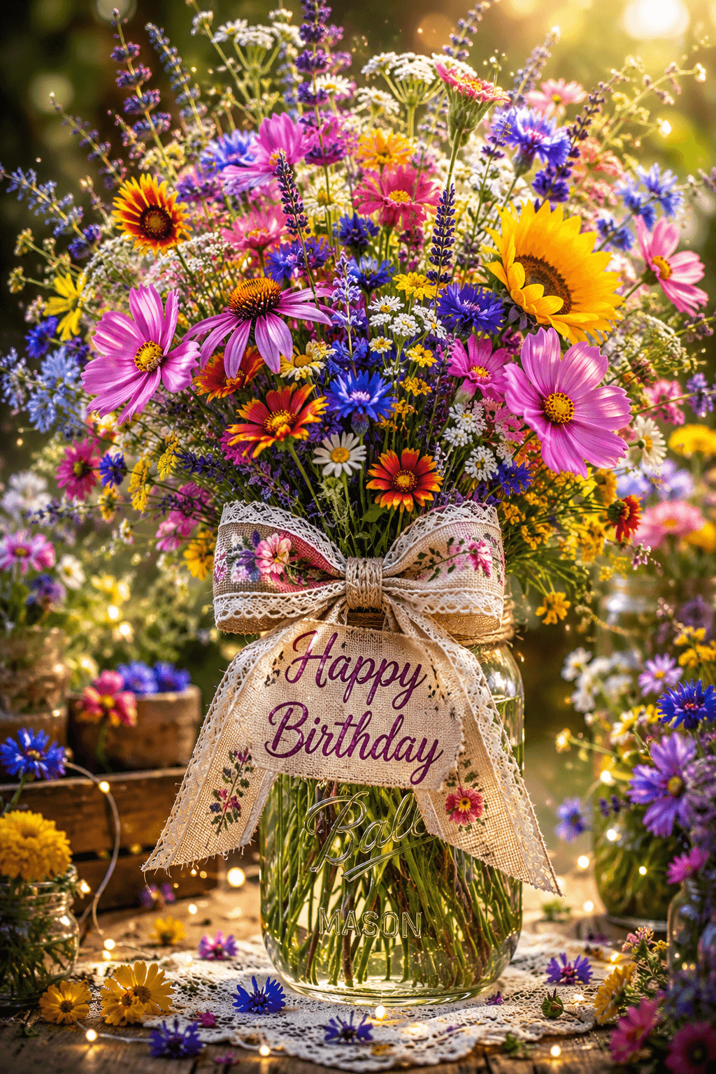Wildflowers Happy Birthday Ecard