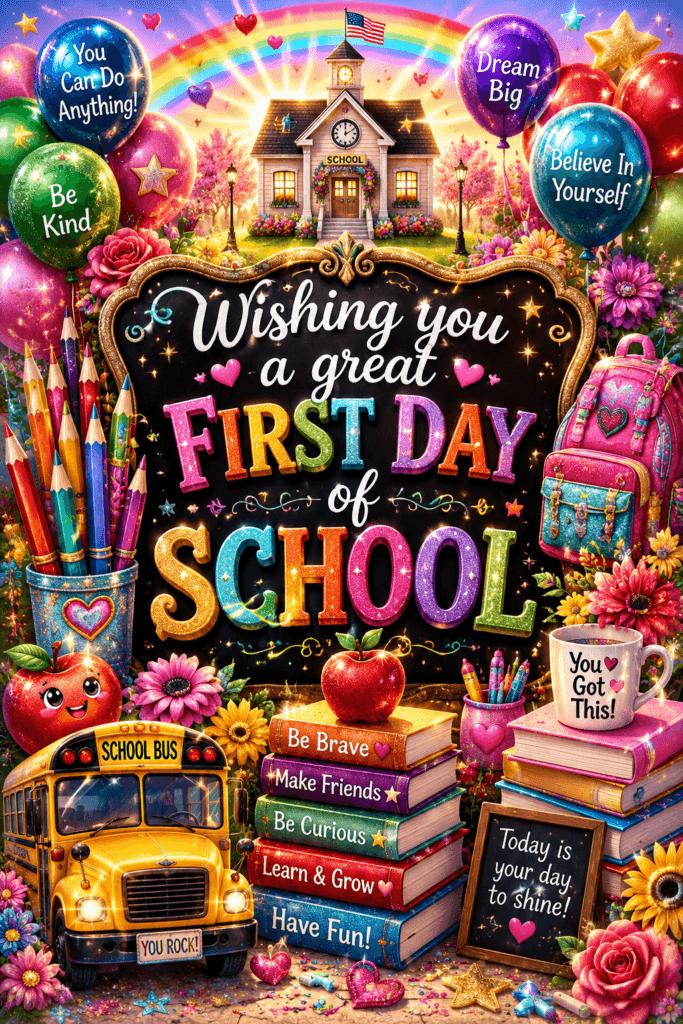Wishing You A Great First Day Of School Ecard