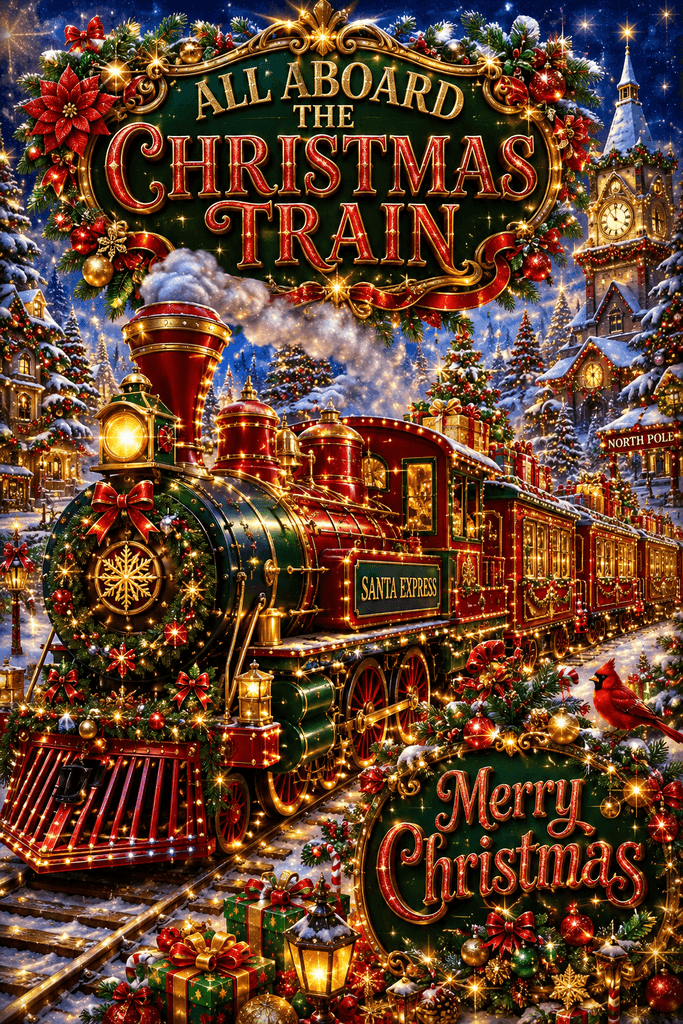 All Aboard The Christmas Train Ecard