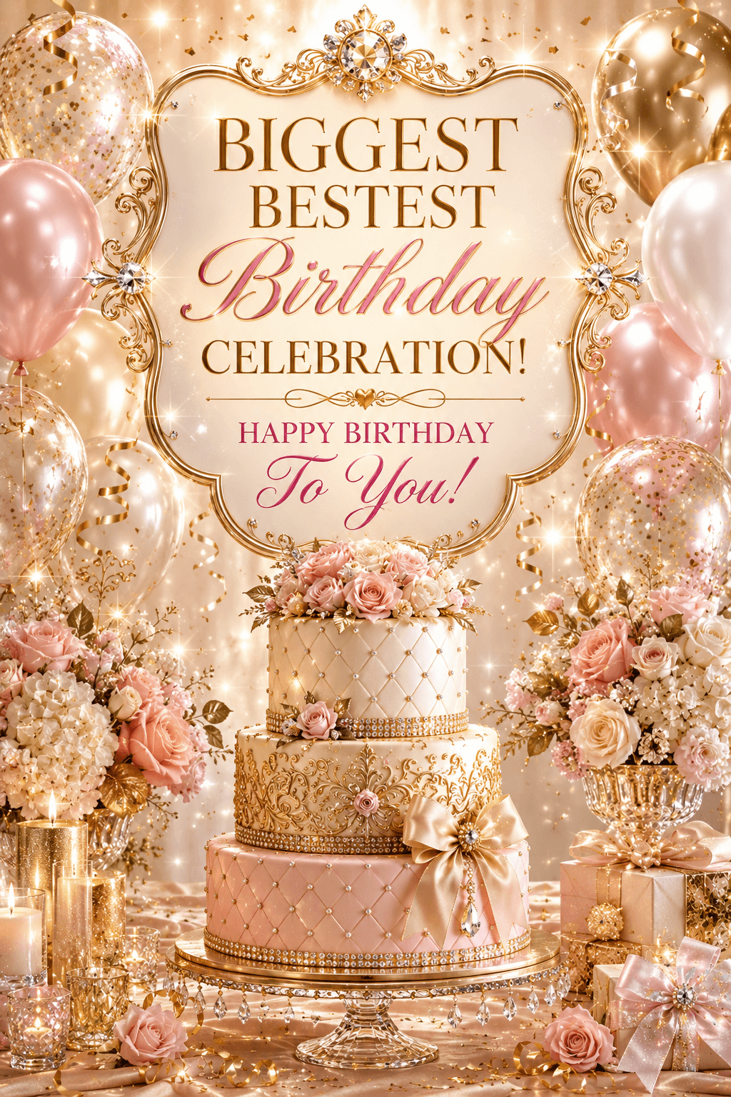 Biggest Bestest Birthday Celebration Ecard