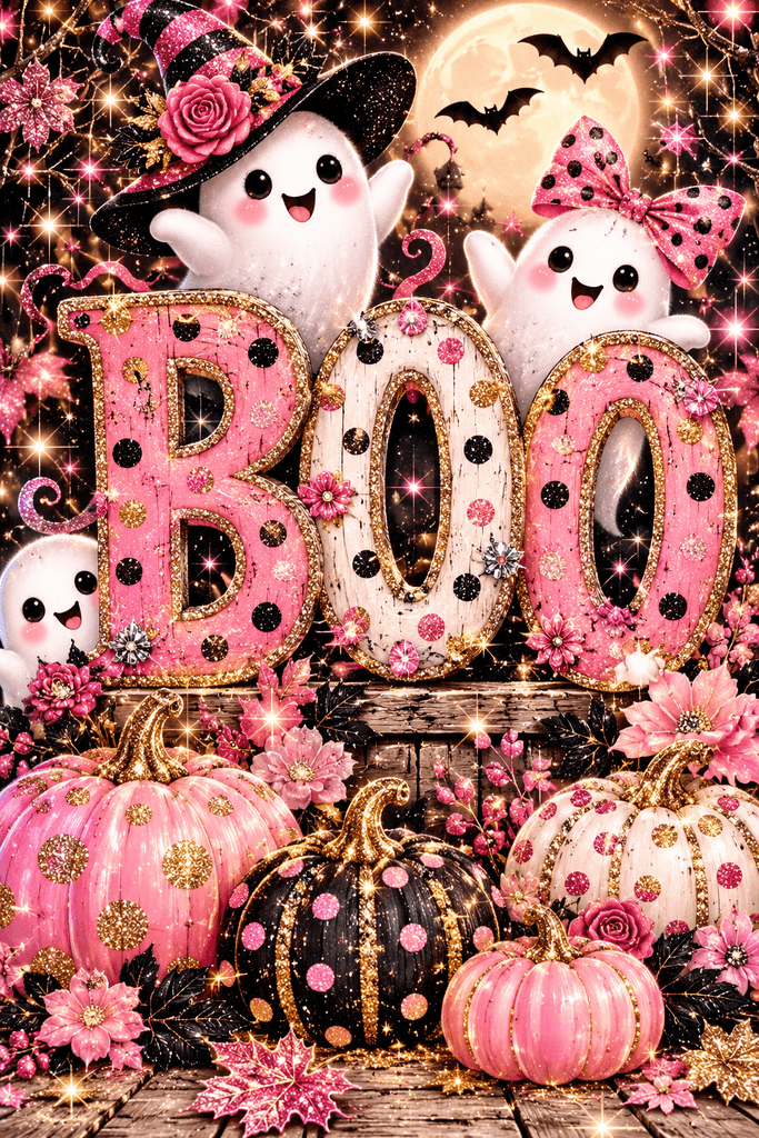 Cute Boo Pink Ecard