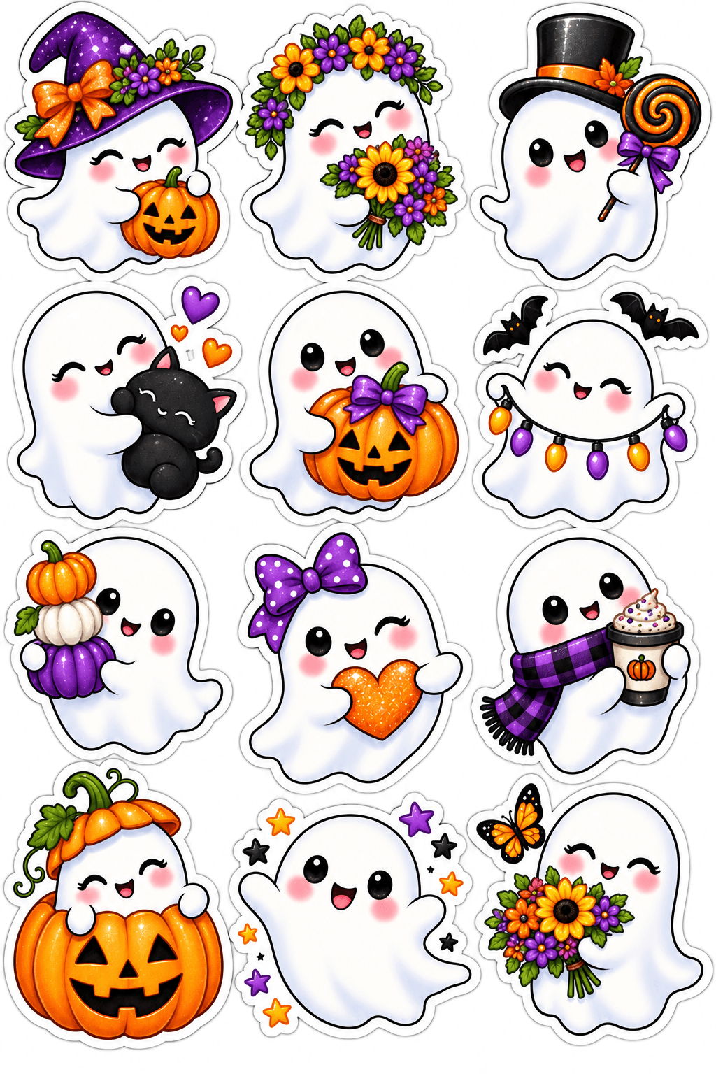 Adorable Ghost Stickers Printable