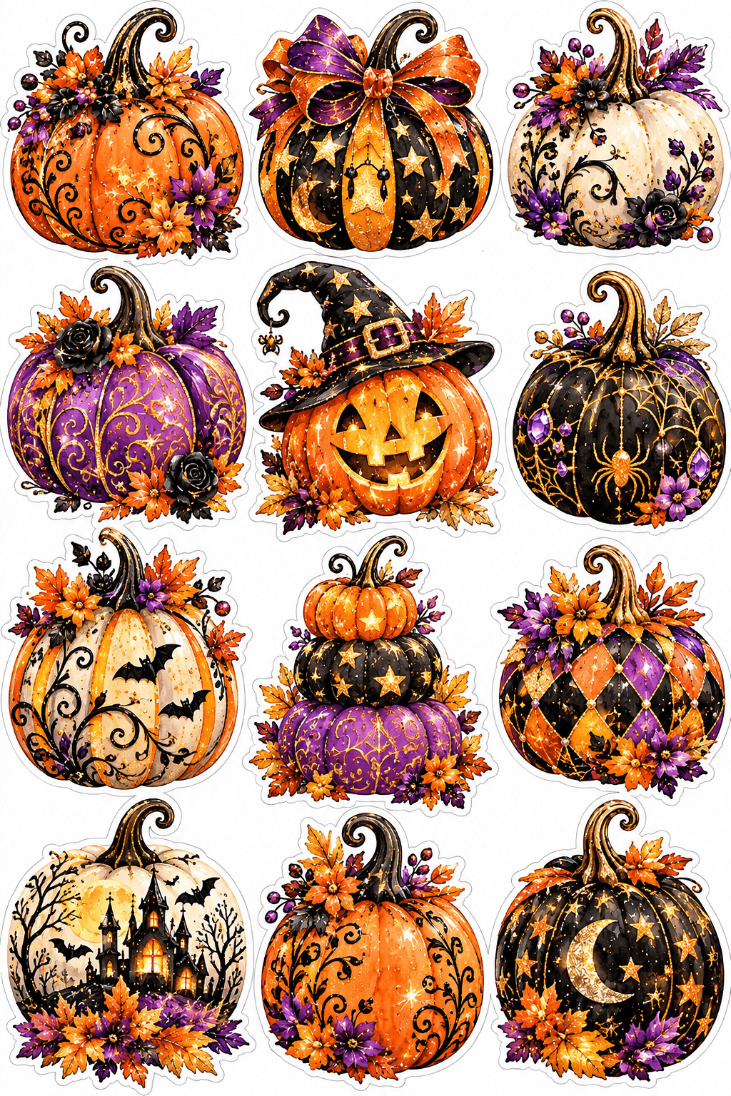Halloween Pumpkin Stickers Printable