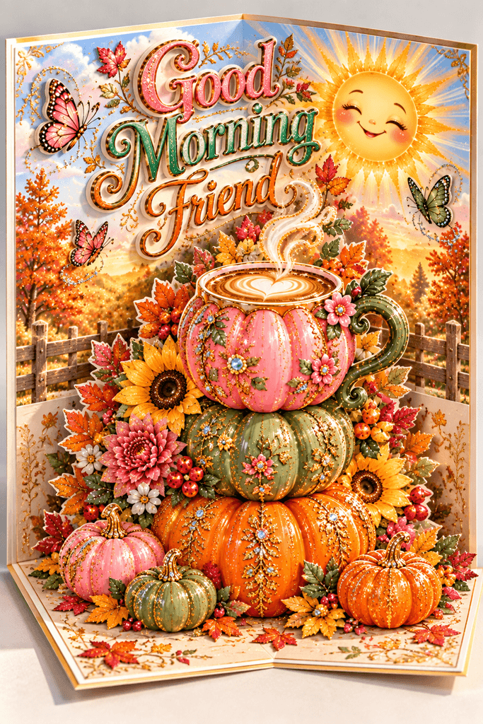 Good Morning Friend Pop Up Ecard