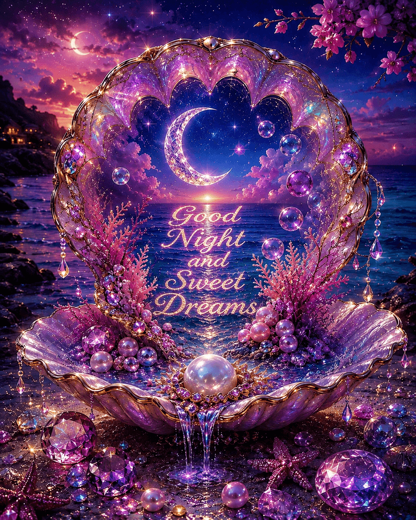 Purple Shell Good Night And Sweet Dreams Ecard