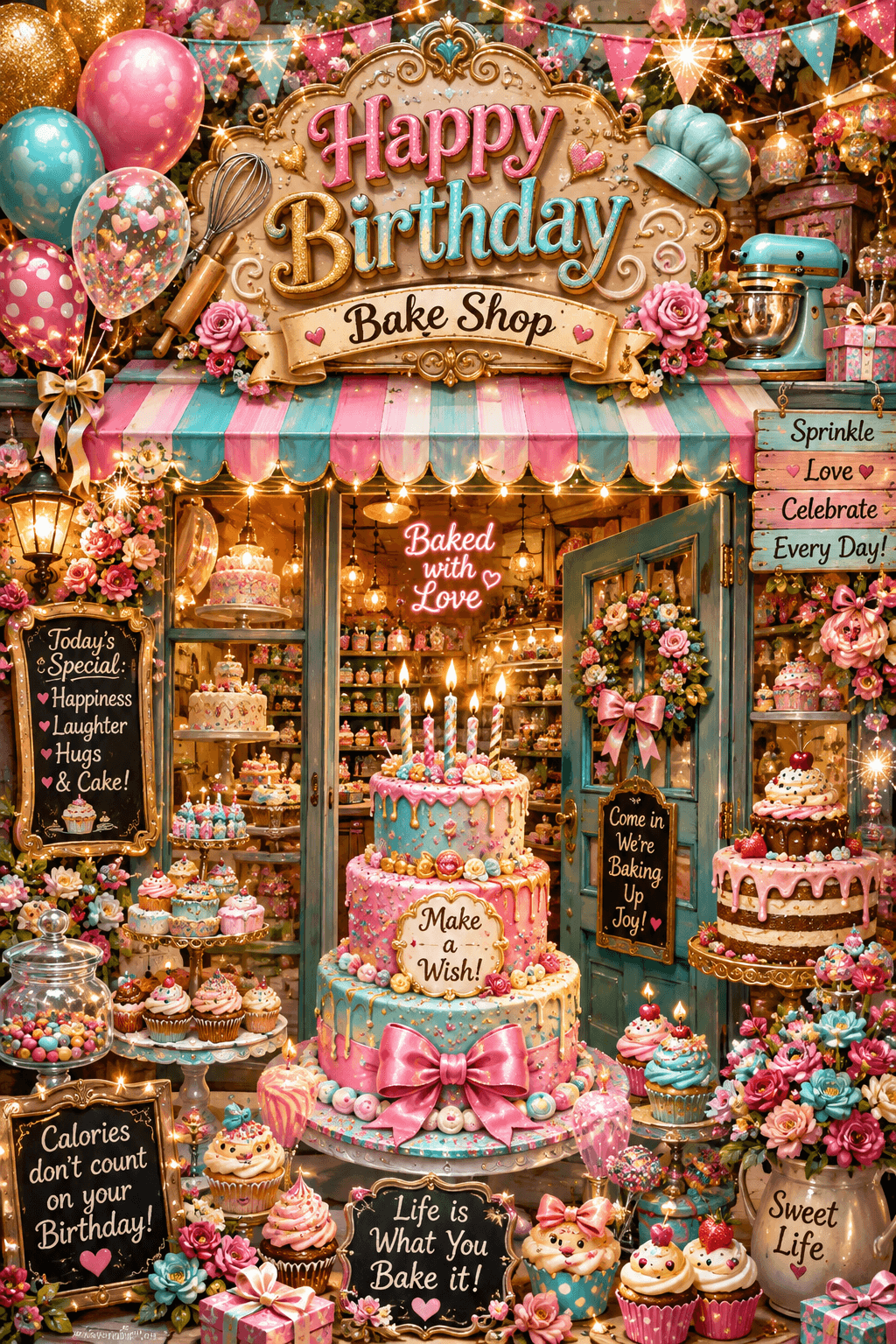 Happy Birthday Bake Shop Ecard