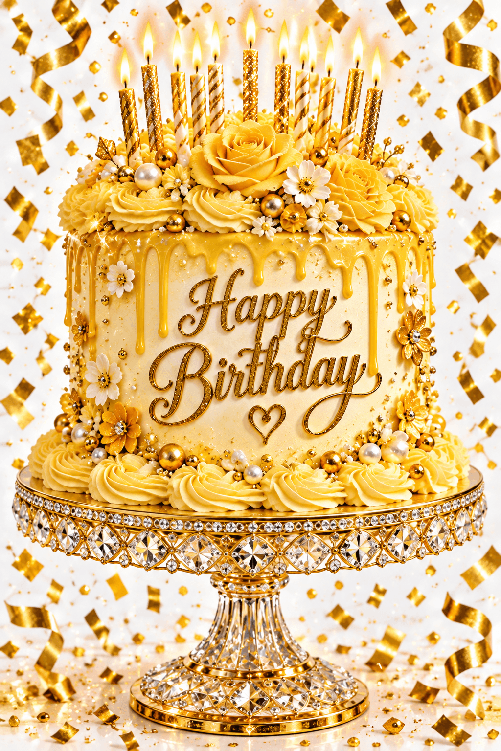Happy Birthday Yellow Cake Ecard