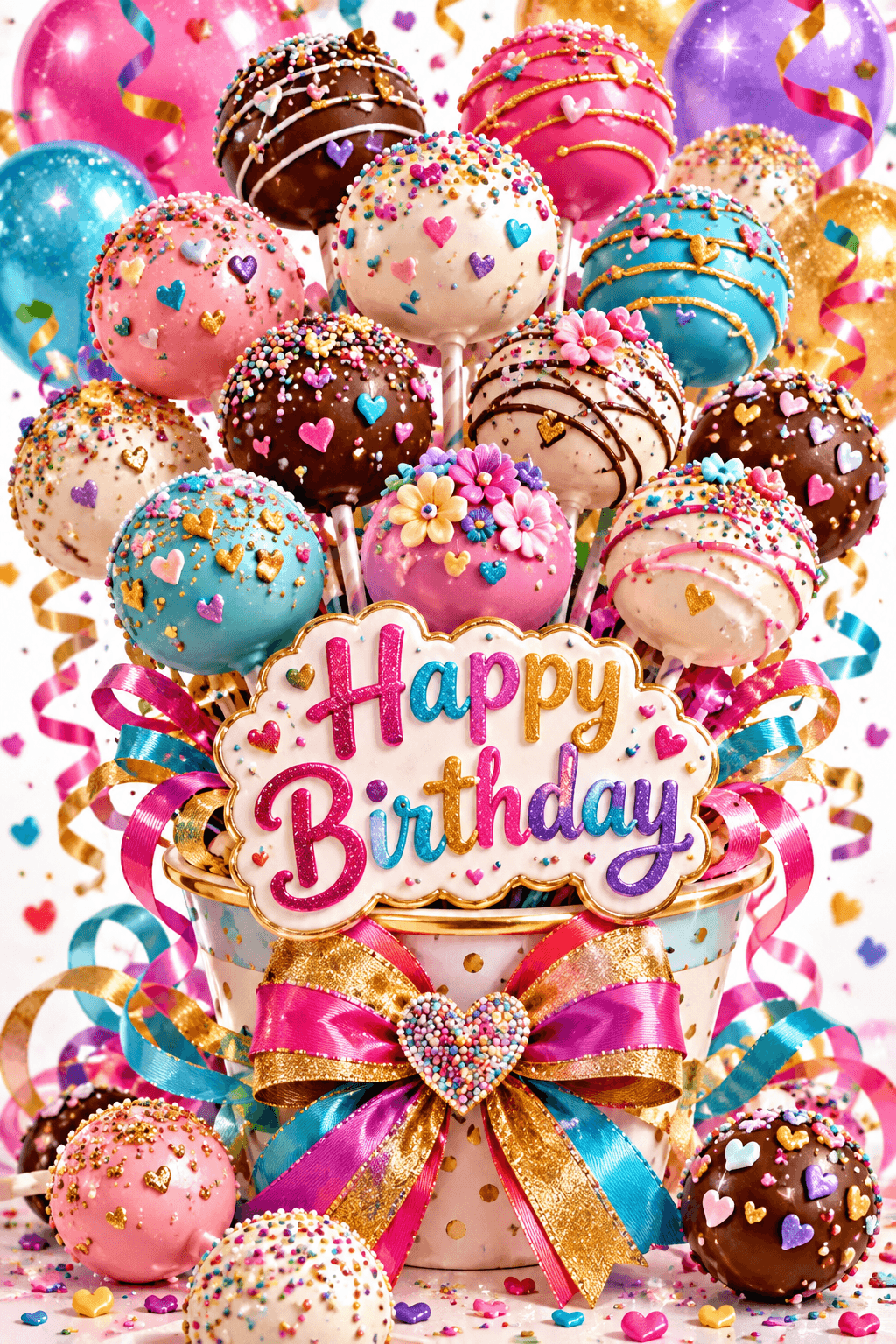 Happy Birthday Cake Pops Ecard