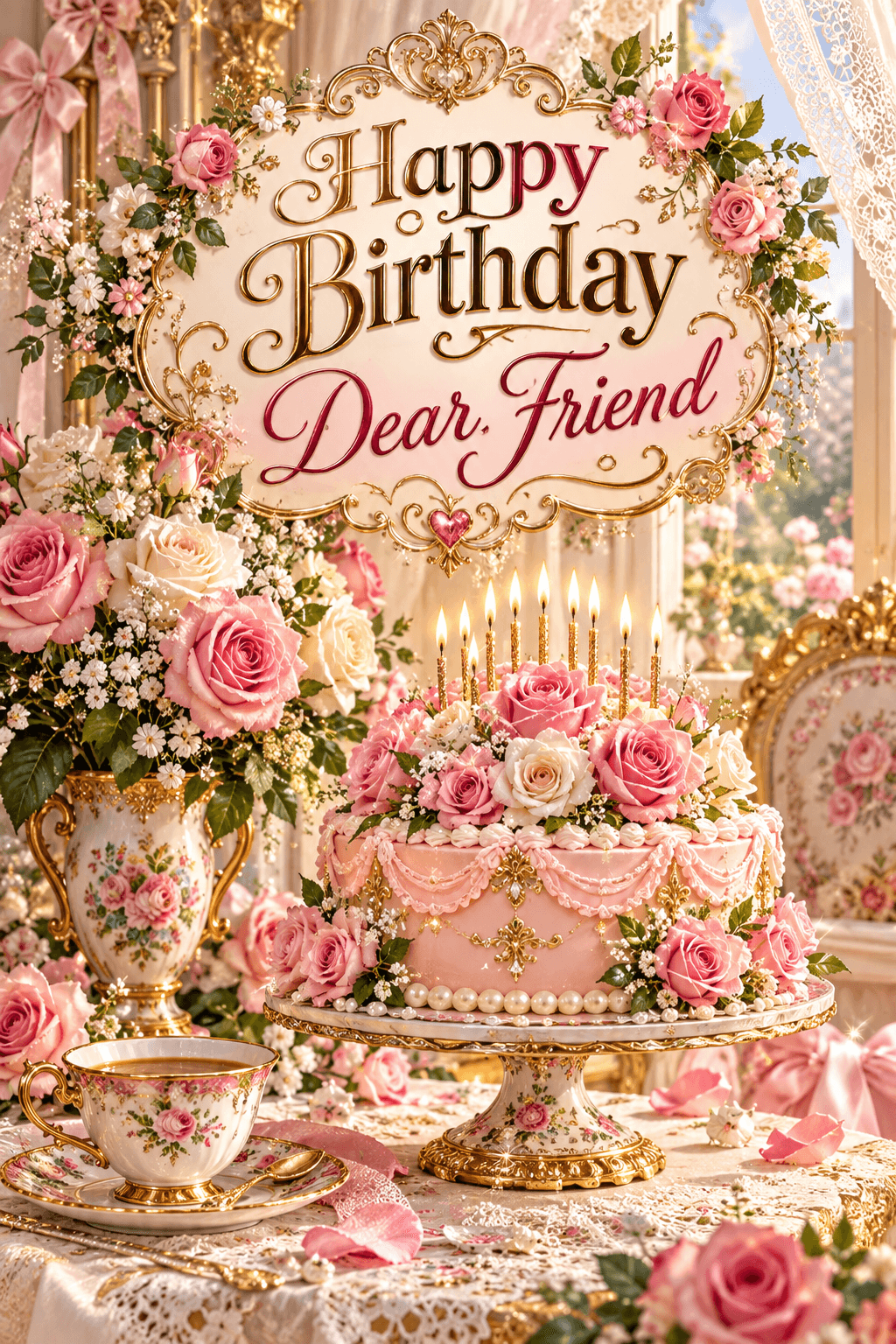 Happy Birthday Dear Friend Ecard