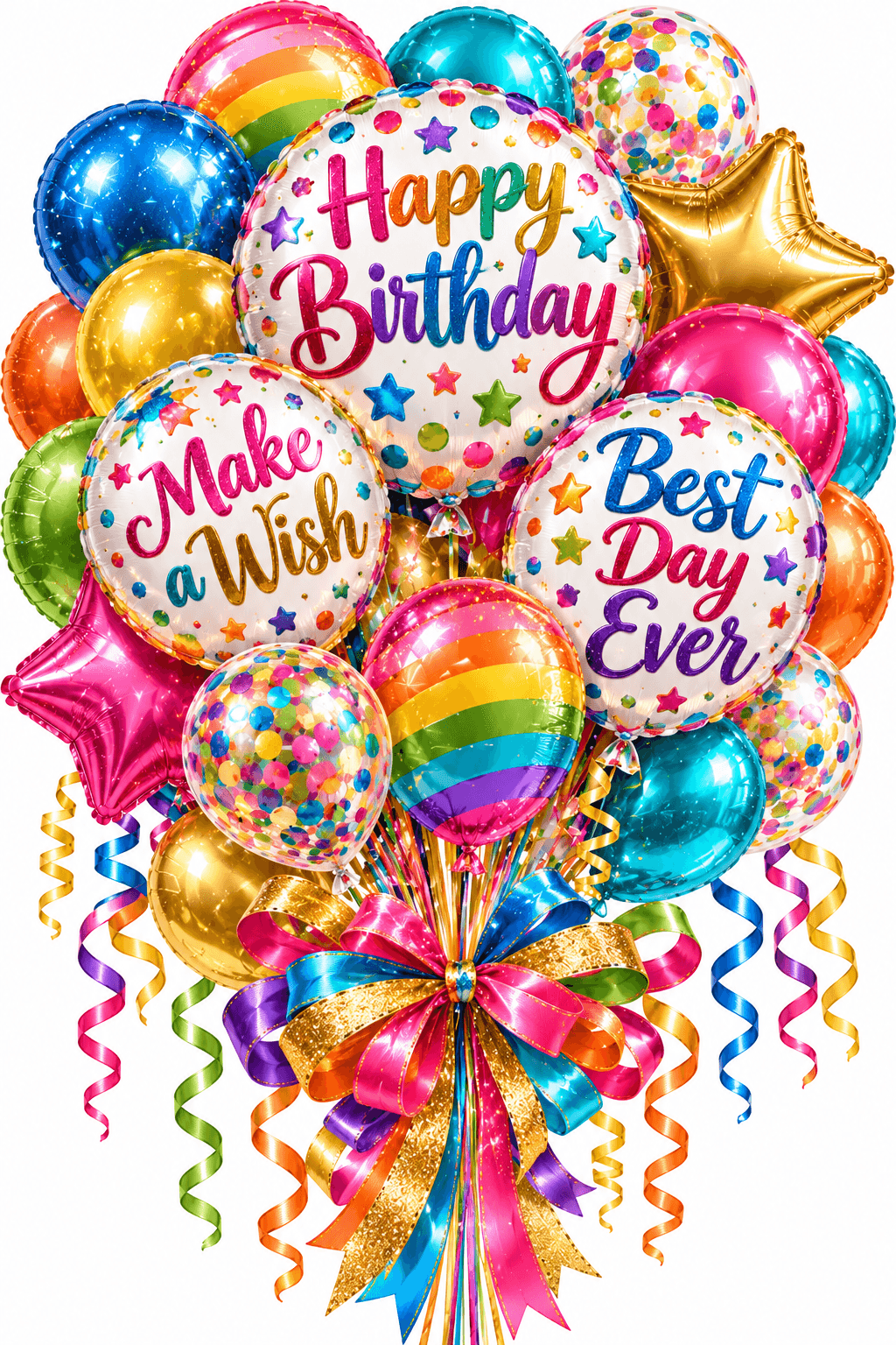 Happy Birthday Best Day Ever Balloon Bouquet Ecard