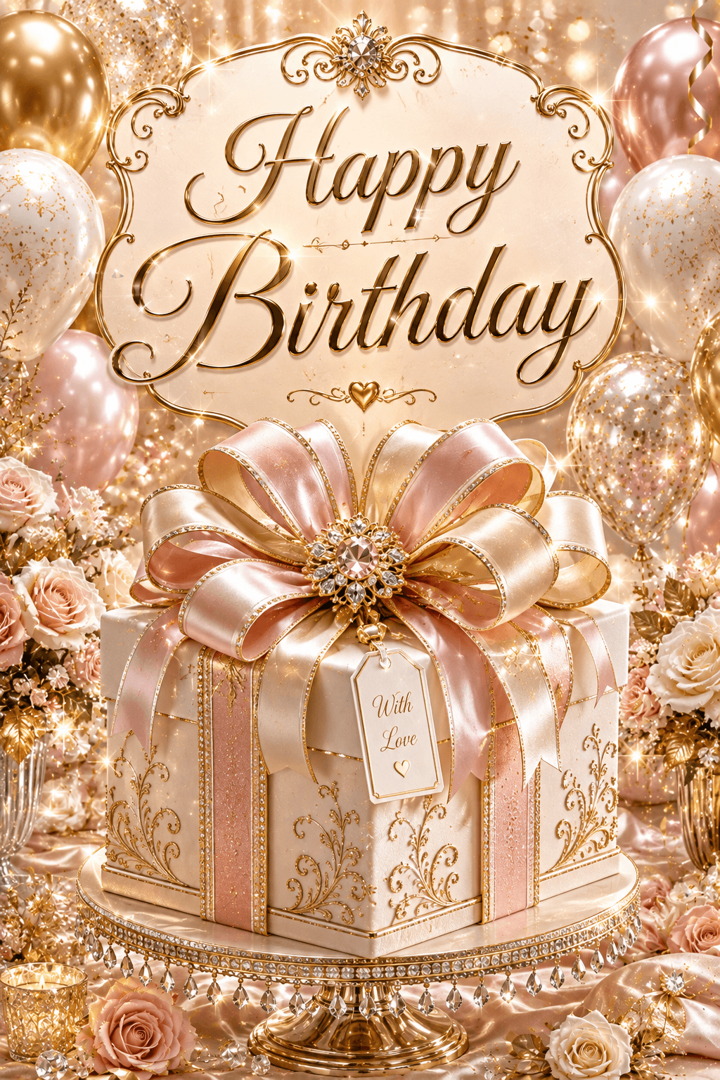 Happy Birthday Beautiful Present Ecard