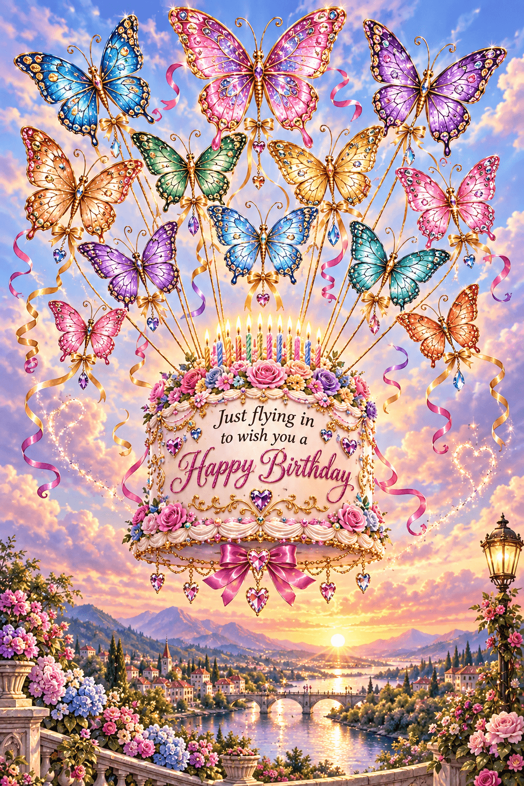 Flying In To Wish You A Happy Birthday Ecard