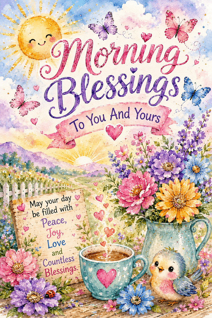 Morning Blessings To You And Yours Ecard