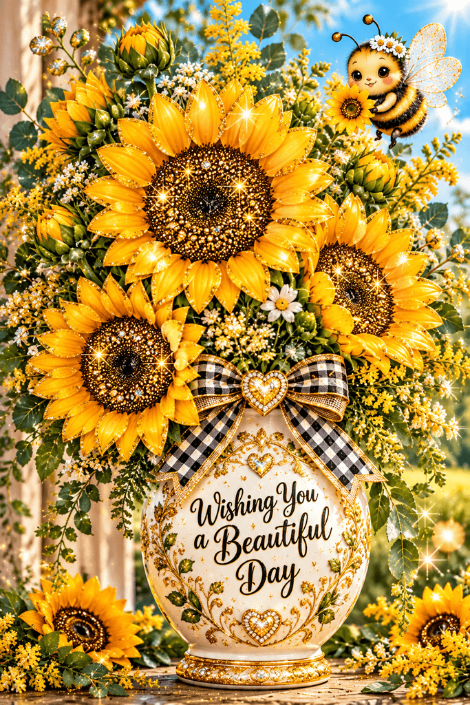 Sunflowers Wishing You A Beautiful Day Ecard