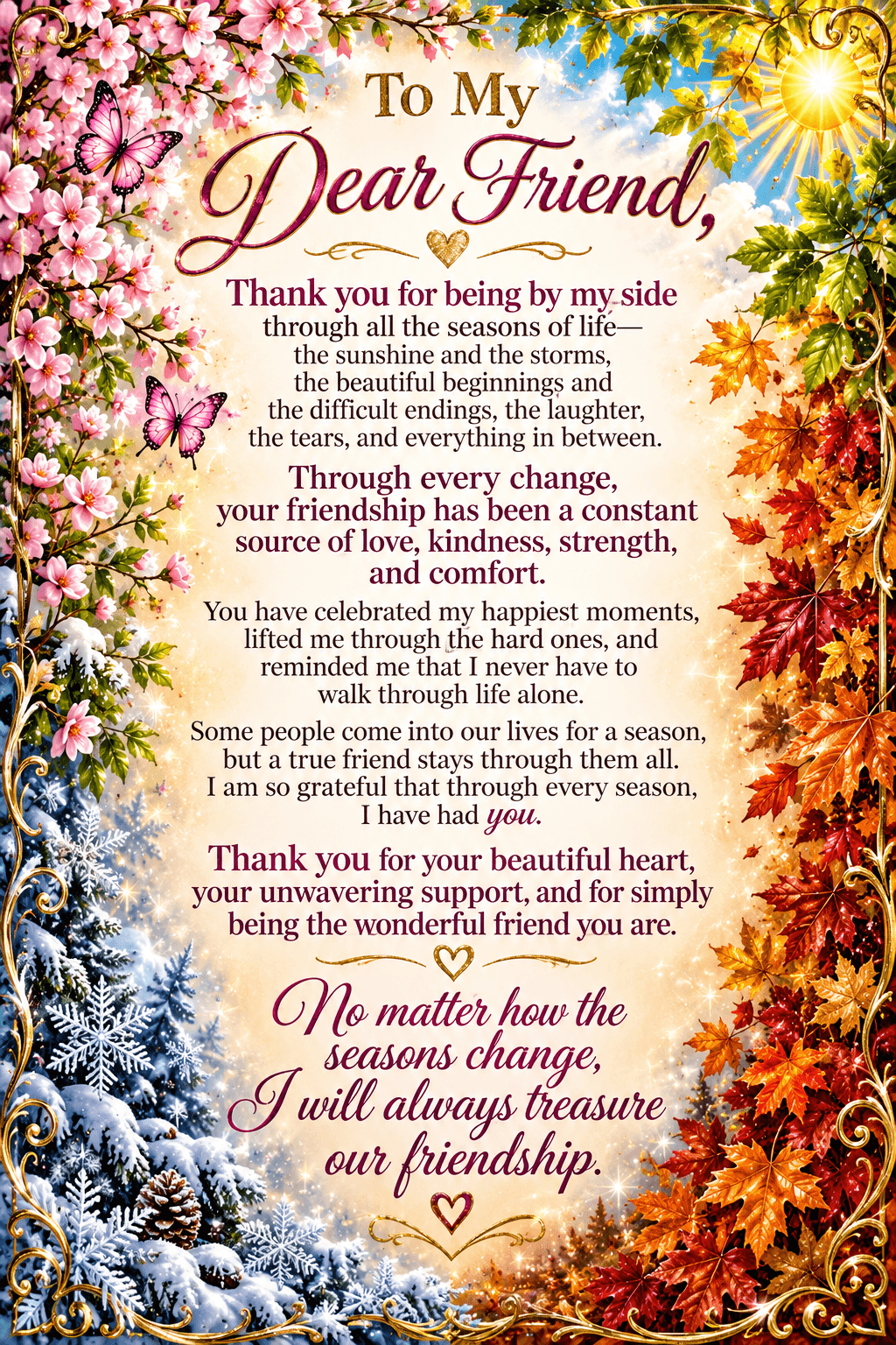 Friend Through All Seasons Ecard