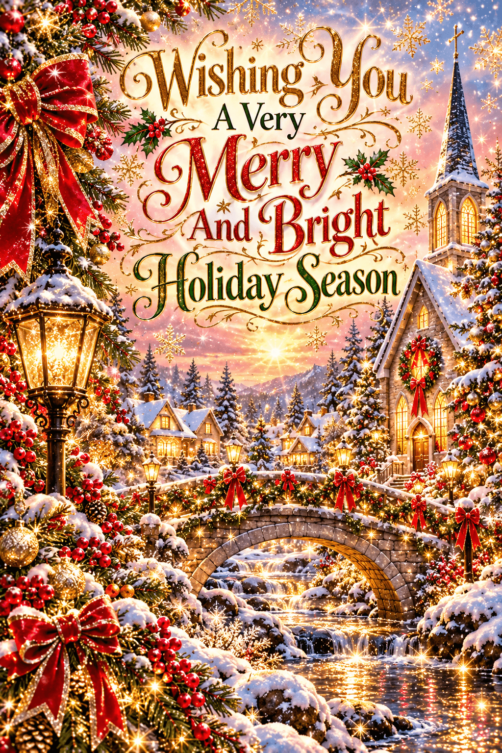 Wishing You A Very Merry And Bright Holiday Season Ecard