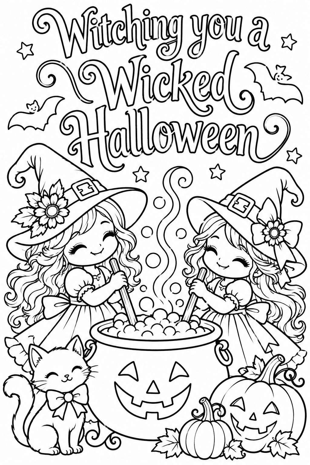 Witching You A Wicked Halloween Printable